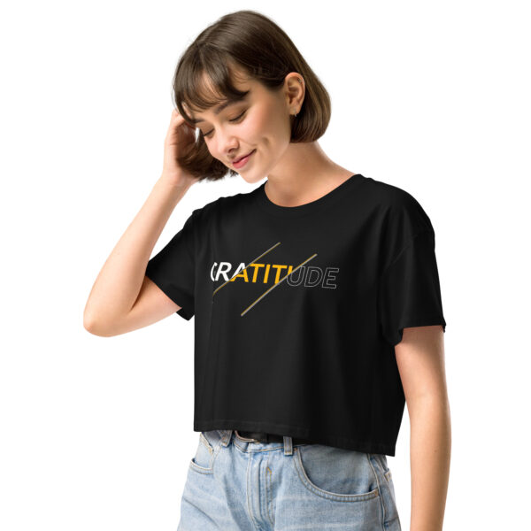 Gratitude Women’s crop top Gratitude - Image 3